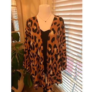 Size L Leopard Kimono- Boutique Brand